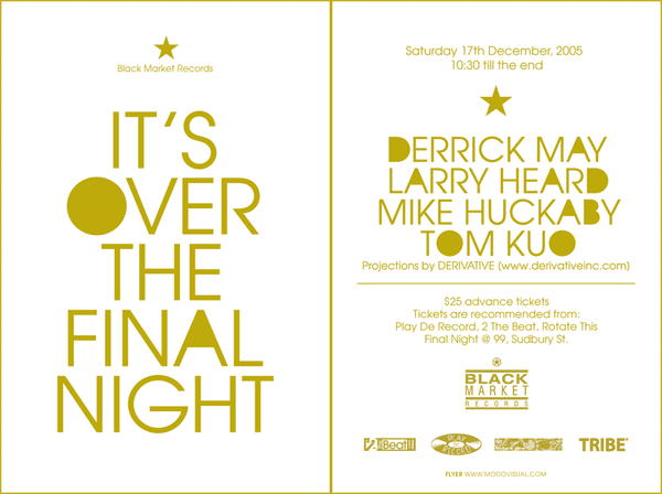 Derrick May / Larry Heard / Mike Huckaby / Tom Kuo - Toronto 12.17.2005