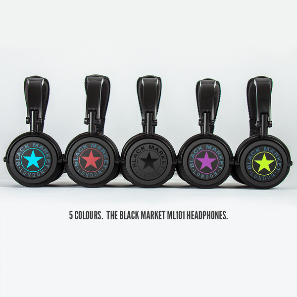 Black Market ML101 Headphones - In 5 colours